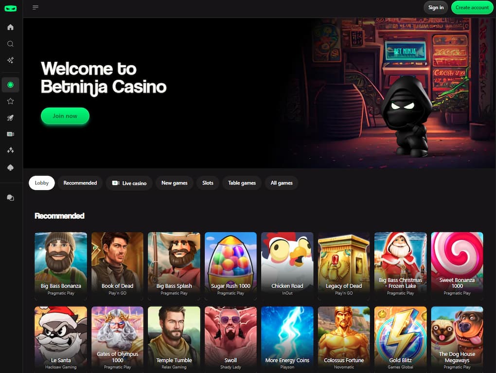 Betninja No KYC Crypto Casino